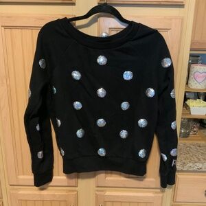 Women’s Victoria’s Secret Pink sequin polka dot sweatshirt Preowned Size Medium